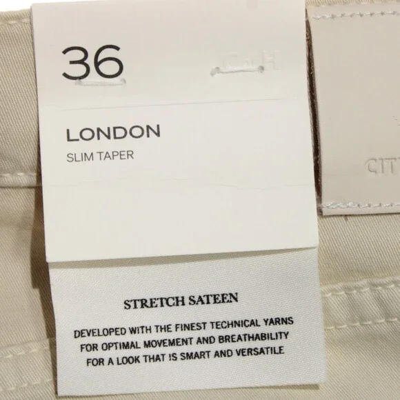 Citizens of Humanity NWT 5 Pocket Jean Cut Pants Size 36 US Solid Beige Cotton